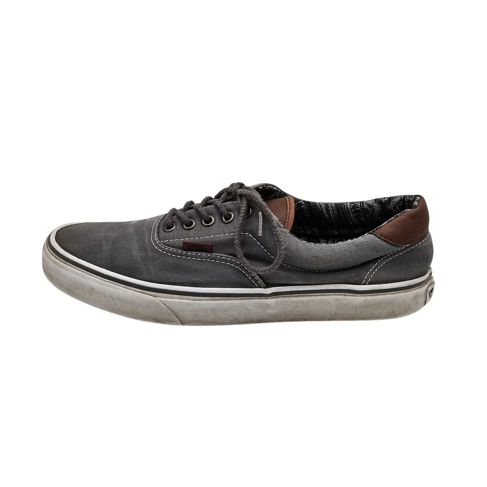 Vans Shoes‎ Mens Size 10.5 Gray Canvas Low Top Casual Skate Sneakers 721278